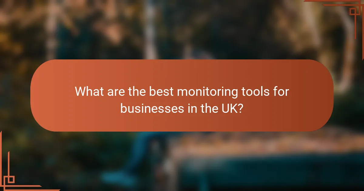 What are the best monitoring tools for businesses in the UK?